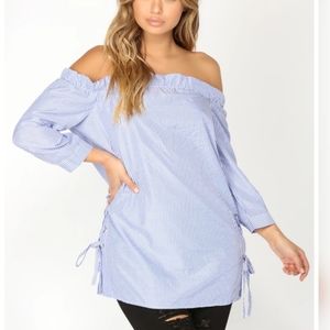 🦠 Off the shoulder stripe top